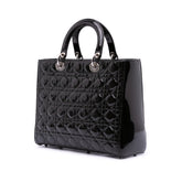 Large Patent Cannage Lady Dior